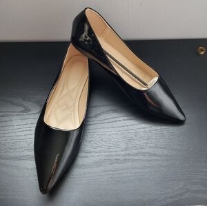 Women's Size 13 Black Patent Leather Flats
